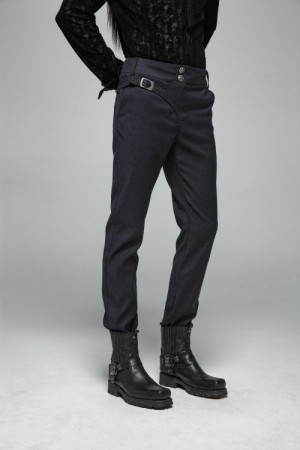  Gentleman Punk Simple Trousers -  5