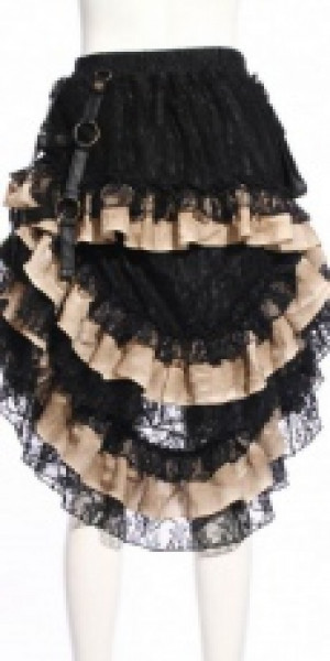  Steampunk Long skirt Black -  10